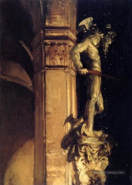  Night Art - Statue de Persée de nuit John Singer Sargent